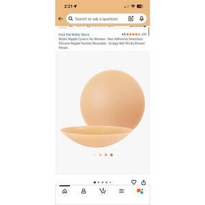 Niidor Nipple Covers for Women - Non Adhesive Seamless Silicone Nipple Pasties